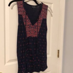Lucky brand red white and blue tank EUC